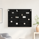 vidaXL Kiállító szekrény Fekete tölgy 100 x 8,5 x 75 cm Faanyag