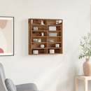 vidaXL Kiállító szekrény polcokkal Öreg fa 60 x 8,5 x 58 cm Faanyag