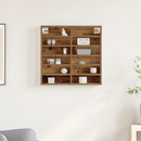 vidaXL Kiállító szekrény polcokkal Öreg fa 60 x 8,5 x 58 cm Faanyag
