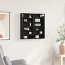 vidaXL Kiállító szekrény Fekete tölgy 60 x 8,5 x 58 cm Faanyag