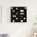 vidaXL Kiállító szekrény Fekete tölgy 60 x 8,5 x 58 cm Faanyag