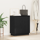 vidaXL Komód LED -es lámpákkal Fekete tölgy 71 x 34.5 x 75 cm Faanyag