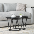 vidaXL Dohányzóasztal Fekete tölgy 80 x 40 x 40.5 cm Mérnöki fa és fém