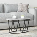 vidaXL Dohányzóasztal Szürke 80 x 40 x 40.5 cm Mérnöki fa és fém