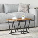 vidaXL Dohányzóasztal Öreg fa 80 x 40 x 40.5 cm Mérnöki fa és fém