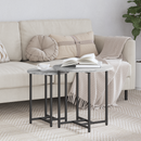 vidaXL Kisasztal készlet 2 pcs Szürke Sonoma és Fekete