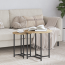 vidaXL Kisasztal készlet 2 pcs Artisan tölgy és fekete