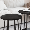 vidaXL Kisasztal készlet polcokkal 2 pcs Fekete tölgy
