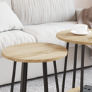 vidaXL Kisasztal készlet polcokkal 2 pcs Sonoma Tölgy és Fekete