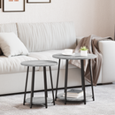 vidaXL Kisasztal készlet polcokkal 2 pcs Szürke Sonoma és Fekete