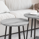 vidaXL Kisasztal készlet polcokkal 2 pcs Szürke Sonoma és Fekete