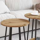 vidaXL Kisasztal készlet polcokkal 2 pcs Artisan tölgy és fekete