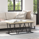 vidaXL Dohányzóasztal Sonoma tölgy 100 x 50 x 40 cm Mérnöki fa és fém