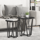 vidaXL Kisasztal készlet 2 pcs Fekete tölgy