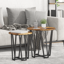 vidaXL Kisasztal készlet 2 pcs Füstölt Tölgy és Fekete
