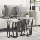 vidaXL Kisasztal készlet 2 pcs Szürke Sonoma és Fekete
