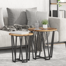 vidaXL Kisasztal készlet 2 pcs Régi fa és fekete