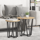 vidaXL Kisasztal készlet 2 pcs Artisan tölgy és fekete