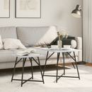 vidaXL Kisasztal készlet 2 pcs Szürke Sonoma és Fekete