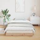 vidaXL Földi ágykeret Természetes 90 x 220 cm Tömör fenyőfa