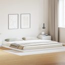 vidaXL Földi ágykeret Fehér 200 x 220 cm Tömör fenyőfa