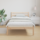 vidaXL Ágykeret Barna 215,5 x 105,5 x 69,5 cm Tömör fenyőfa