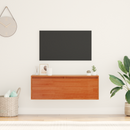 vidaXL Fali Szekrény Faggyú barna 100 x 30 x 35 cm Tömör fenyőfa