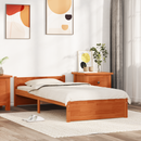 vidaXL Ágykeret Faggyú barna 205,5 x 105,5 x 51 cm Tömör fenyőfa