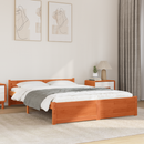 vidaXL Ágykeret Faggyú barna 205,5 x 155,5 x 51 cm Tömör fenyőfa