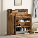 vidaXL Cipőszekrény fiókkal Öreg fa 100,5 x 28 x 100 cm Faanyag