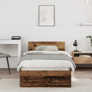 vidaXL Ágykeret fejtámlával Öreg fa 90 x 200 cm Faanyag