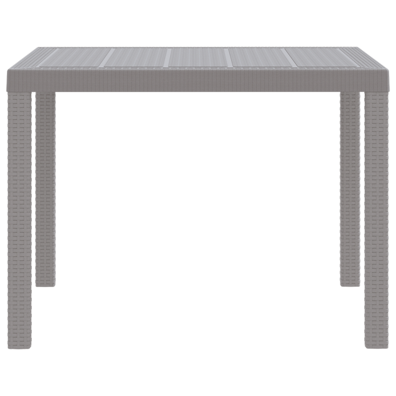 vidaXL Kerti Asztal Világosszürke 100 x 100 x 73 cm polirattan