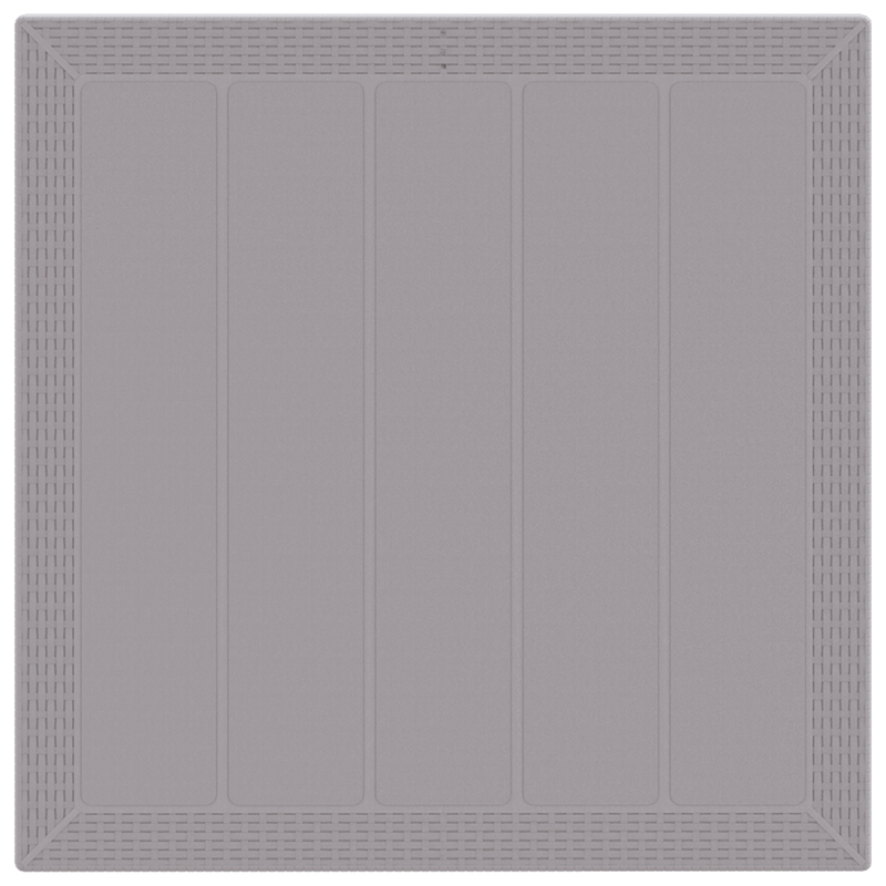 vidaXL Kerti Asztal Világosszürke 100 x 100 x 73 cm polirattan