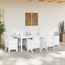 vidaXL Kerti Asztal Fehér 200 x 100 x 73 cm polirattan