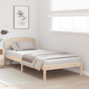 vidaXL Ágykeret fejtámlával Természetes 100 x 200 cm Tömör fenyőfa