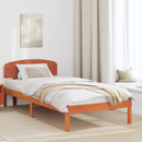 vidaXL Ágykeret fejtámlával Faggyú barna 90 x 200 cm Tömör fenyőfa