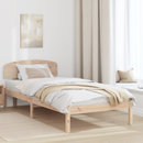 vidaXL Ágykeret fejtámlával Természetes 80 x 200 cm Tömör fenyőfa