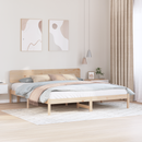 vidaXL Ágykeret fejtámlával Természetes 180 x 200 cm Tömör fenyőfa