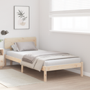 vidaXL Ágykeret fejtámlával Természetes 90 x 200 cm Tömör fenyőfa