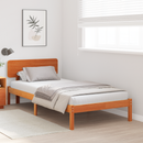 vidaXL Ágykeret fejtámlával Faggyú barna 80 x 200 cm Tömör fenyőfa