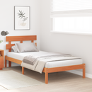 vidaXL Ágykeret fejtámlával Barna 90 x 190 cm Tömör fenyőfa