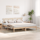 vidaXL Ágykeret fejtámlával Barna 180 x 200 cm Tömör fenyőfa