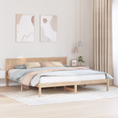 vidaXL Ágykeret Barna 200 x 200 cm Tömör fenyőfa