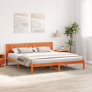 vidaXL Ágykeret Barna 200 x 200 cm Tömör fenyőfa
