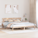 vidaXL Ágykeret Barna 180 x 200 cm Tömör fenyőfa
