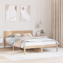 vidaXL Ágykeret Barna 150 x 200 cm Tömör fenyőfa