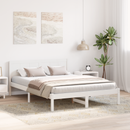 vidaXL Ágykeret Fehér 150 x 200 cm Tömör fenyőfa
