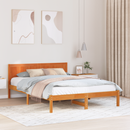 vidaXL Ágykeret Barna 150 x 200 cm Tömör fenyőfa