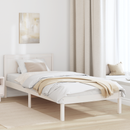 vidaXL Ágykeret Fehér 90 x 190 cm Tömör fenyőfa