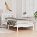 vidaXL Ágykeret fejtámlával Fehér 80 x 200 cm Tömör fenyőfa